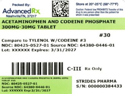 Acetamino And Codeine 300/30mg #30 (Acetamino And Codeine 8025 0527 01)